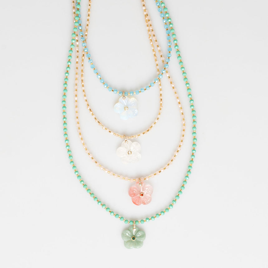 Flower Charm Necklaces