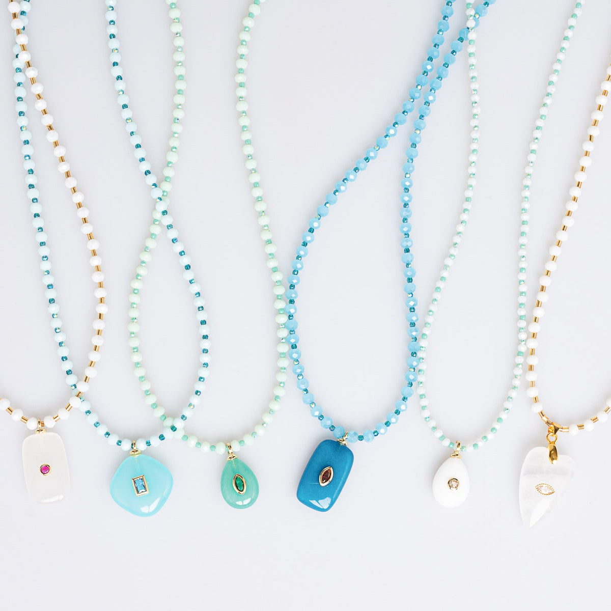 Stone Charm Necklaces
