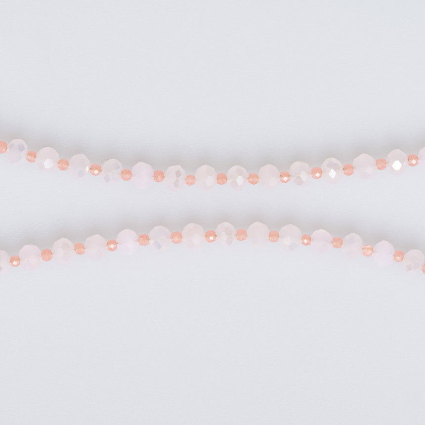 Peach and White Fish Charm Necklace