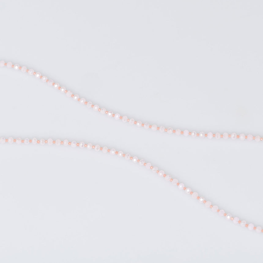 Peach and White Fish Charm Necklace