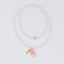 Peach and White Fish Charm Necklace