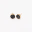 Black & Gold Round Druzy Earrings