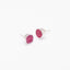 Pink & Silver Round Druzy Earrings