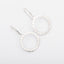 Silver Scalloped Hanging Earrings