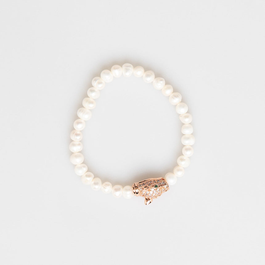 White beaded bracelet