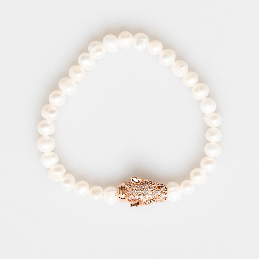 White beaded bracelet