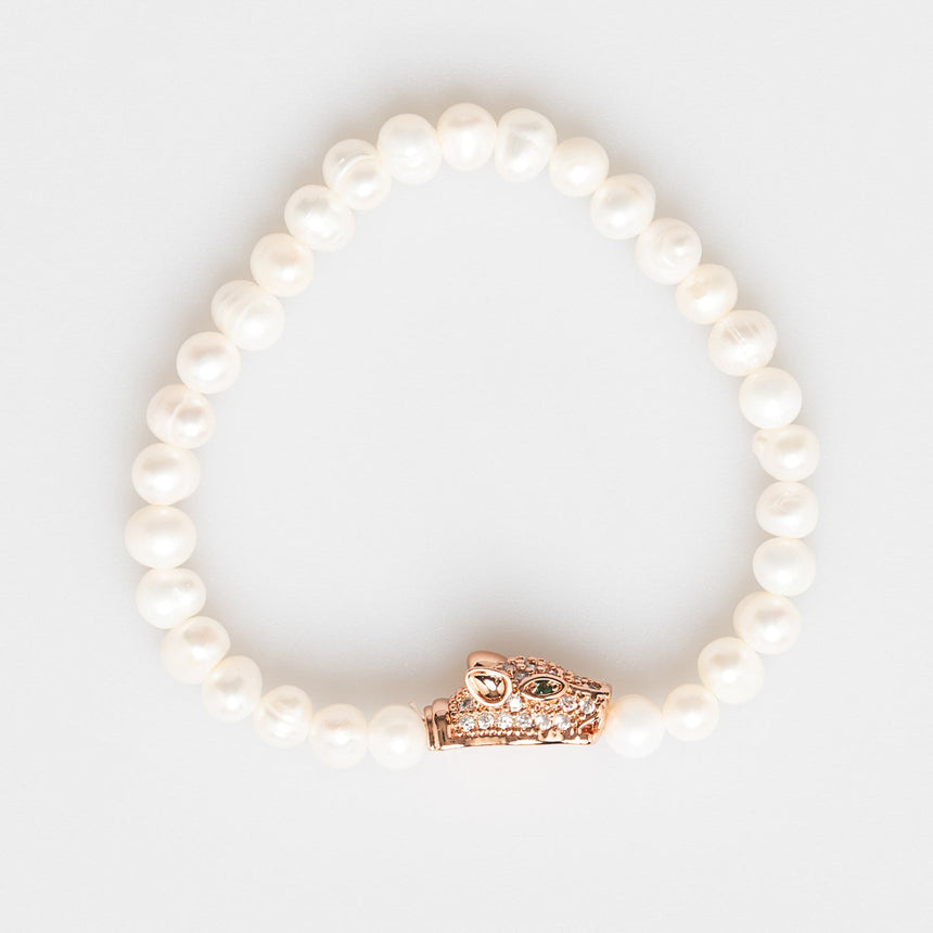 White beaded bracelet
