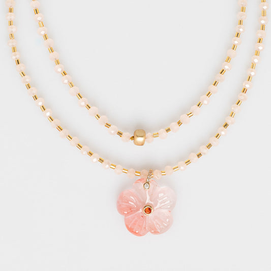 Blush Blossom Flower Necklace