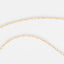 Gold and White Beaded Long Necklace with Flower Charm