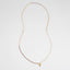 Copper and Gold Beaded Long Necklace with Heart Charm