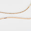 Copper and Gold Beaded Long Necklace with Heart Charm