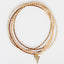 Copper and Gold Beaded Long Necklace with Heart Charm