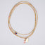Gold and Colour Speckled Beaded Long Necklace