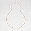 Gold Beaded Long Necklace with Multicolour bead accents
