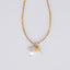 Navy Blue and Gold Beaded Long Necklace