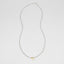 Shimmer Beaded Long Necklace with Heart Charm