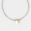 Shimmer Beaded Long Necklace with Heart Charm