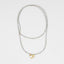 Shimmer Beaded Long Necklace with Heart Charm