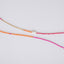 Pink, Tangerine and Gold Charm Beaded Long Necklace