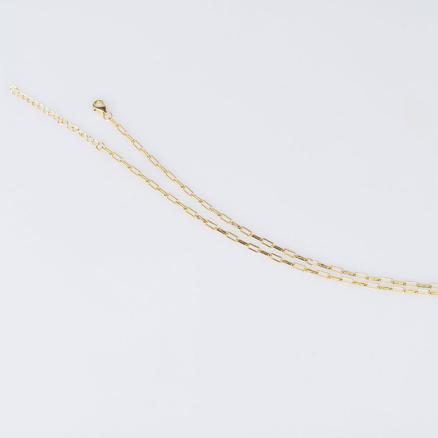 Gold Plated Paper Chain Yellow Fish Charm Necklace