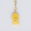 Gold Plated Paper Chain Yellow Fish Charm Necklace