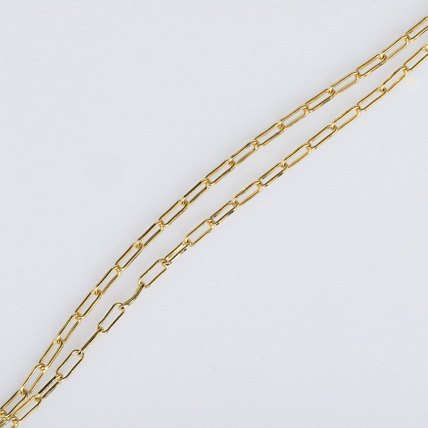 Gold Plated Paper Chain Yellow Fish Charm Necklace