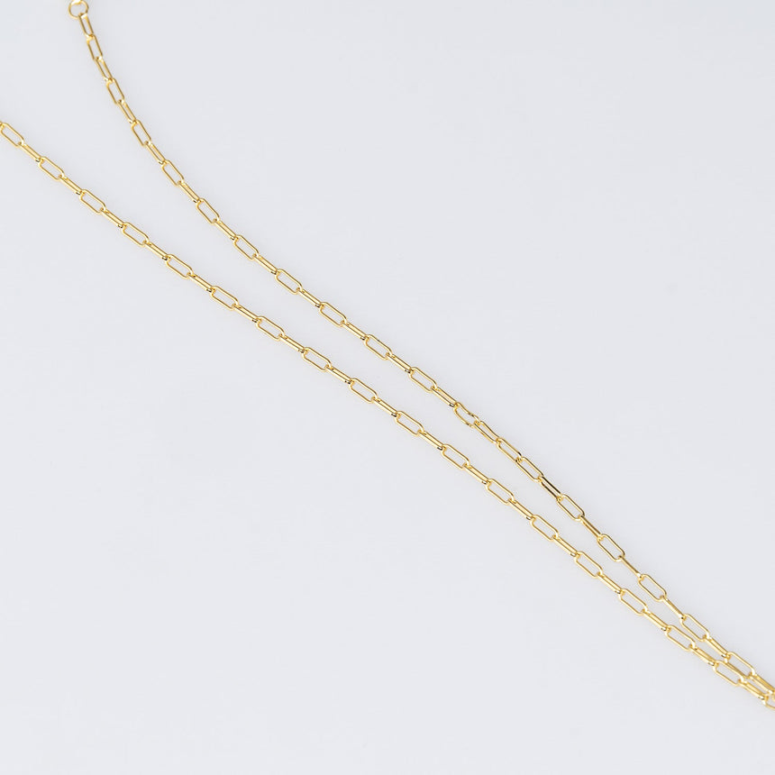 Gold Plated Paper Chain White Fish Charm Necklace