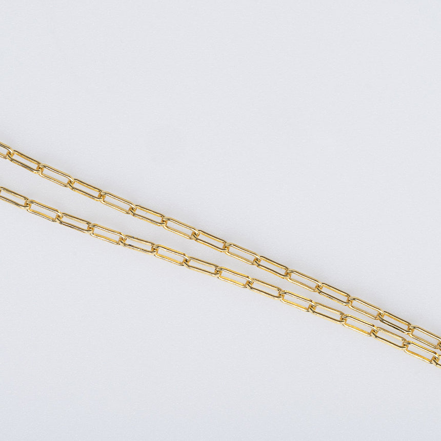 Gold Plated Paper Chain White Fish Charm Necklace