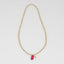 Green and Pink Fish Charm Beaded Necklace