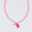 Peach and Pink Fish Charm Beaded Necklace