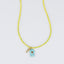 Yellow and Turquiose Fish Charm Beaded Necklace