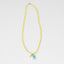 Yellow and Turquiose Fish Charm Beaded Necklace