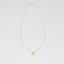 White Heart Stone Long Necklace