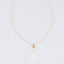 White Heart Stone Long Necklace