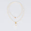 White Heart Stone Long Necklace