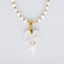 White Heart Stone Long Necklace