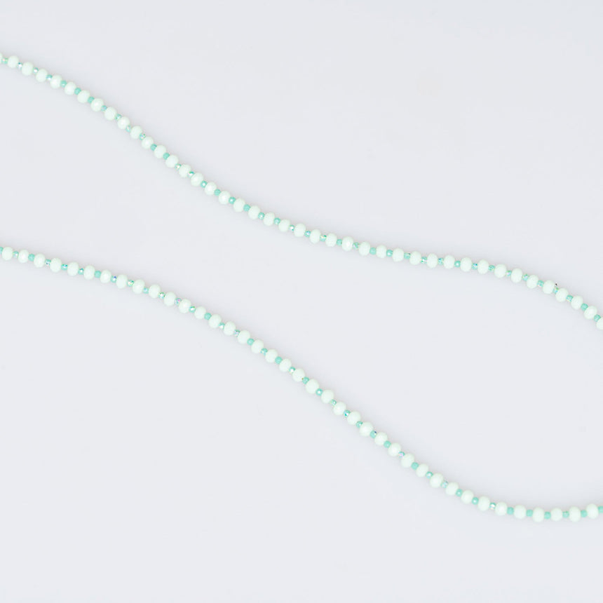 Mint Stone Pendant Long Necklace