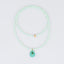 Mint Stone Pendant Long Necklace