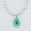 Mint Stone Pendant Long Necklace