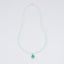 Mint Stone Pendant Long Necklace
