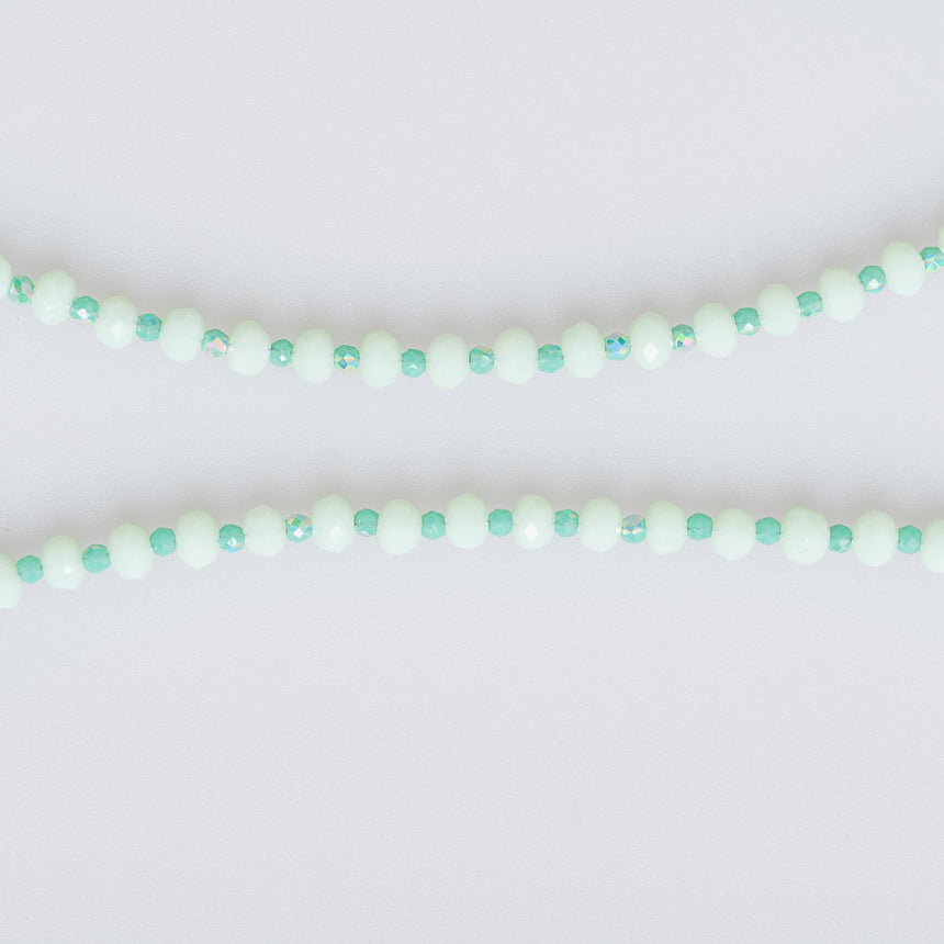 Mint Stone Pendant Long Necklace