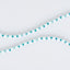 Turquoise and White Stone Pendant Beaded Long Necklace