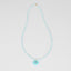 Turquoise and White Stone Pendant Beaded Long Necklace