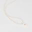 White and Gold Stone Pendant Long Necklace