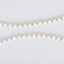 White and Gold Stone Pendant Long Necklace
