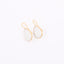 Gold tear drop earrings with White Chalcedony