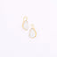 Gold tear drop earrings with White Chalcedony