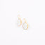 Gold tear drop earrings with White Chalcedony