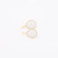 Gold tear drop earrings with White Chalcedony