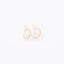 Gold tear drop earrings with White Chalcedony